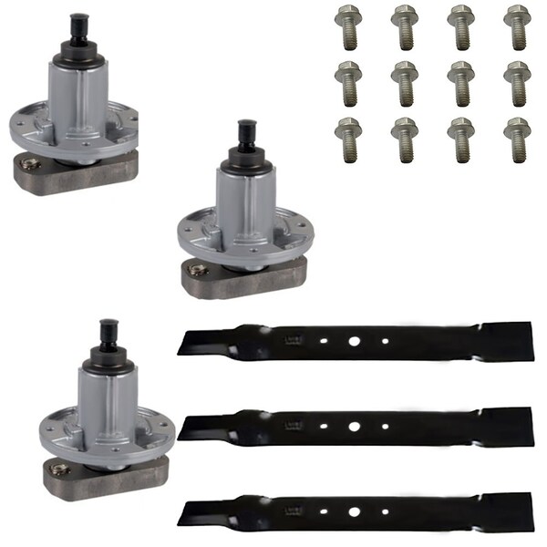 Aic Replacement Parts Deck Kit Blades Spindles Bolts Fits John Deere 48 Cut L120 L130 Mowers 285093-BLADES&SCREWS - main
